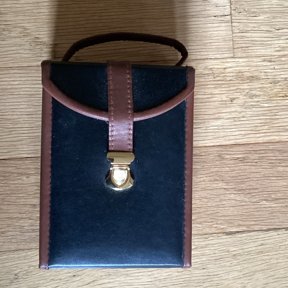 Chic Black and Brown Travel Jewelry Bag